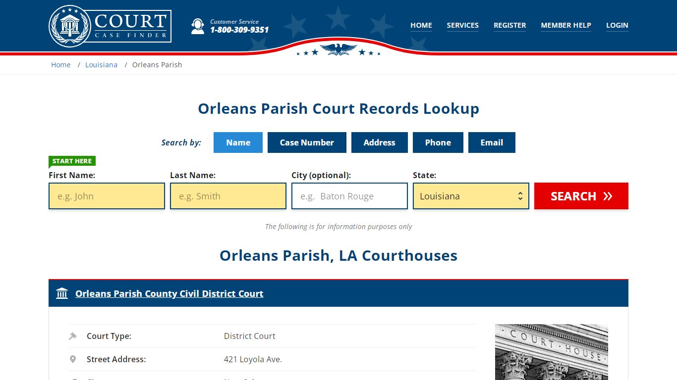 Orleans Parish Court Records | LA Case Lookup